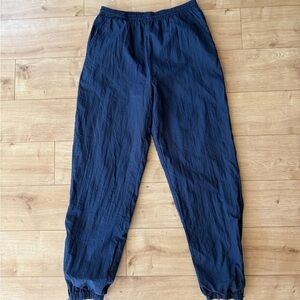 Vintage Pierre Cardin Navy Windbreaker Pants | Zip Ankles | Women’s M